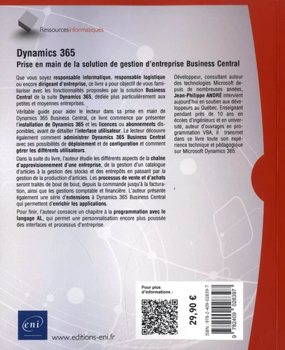Dynamics 365 Prise en main de la solution de gestion dentreprise Business Central2