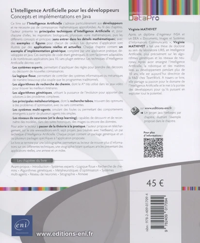 Lintelligence artificielle pour les developpeurs Concepts et implementations en Java2