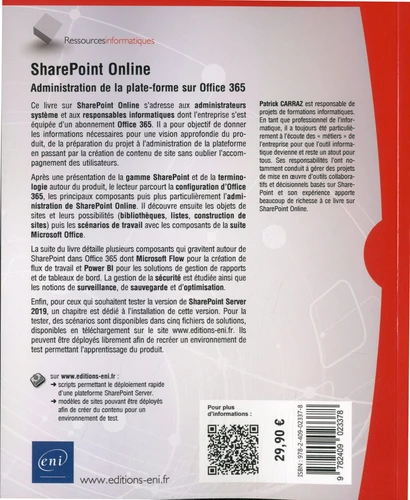 SharePoint Online Administration de la plate forme sur Office 3652