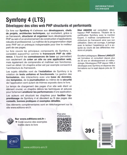 Symfony 4 LTS Developpez des sites web PHP structures et performants2