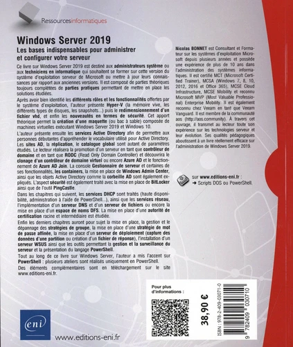 Windows Server 2019 Les bases indispensables pour administrer et configurer votre serveur2