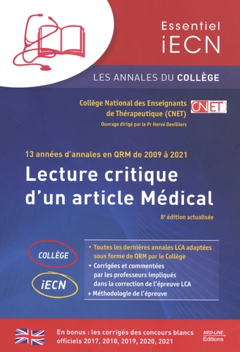 Lecture critique dun article medical 13 annees dannales en QRM de 2009 a 20211