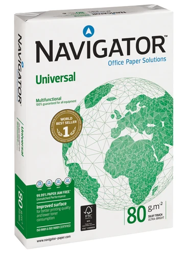 La Ramette Navigator vous garantit des impressions nettes et parfaites ! Les caractéristiques de la Ramette Navigator : Format A4 : 21x29,7cm 500 feuilles Excellente opacité pour des impressions recto/verso parfaites Papier 80g recyclable.