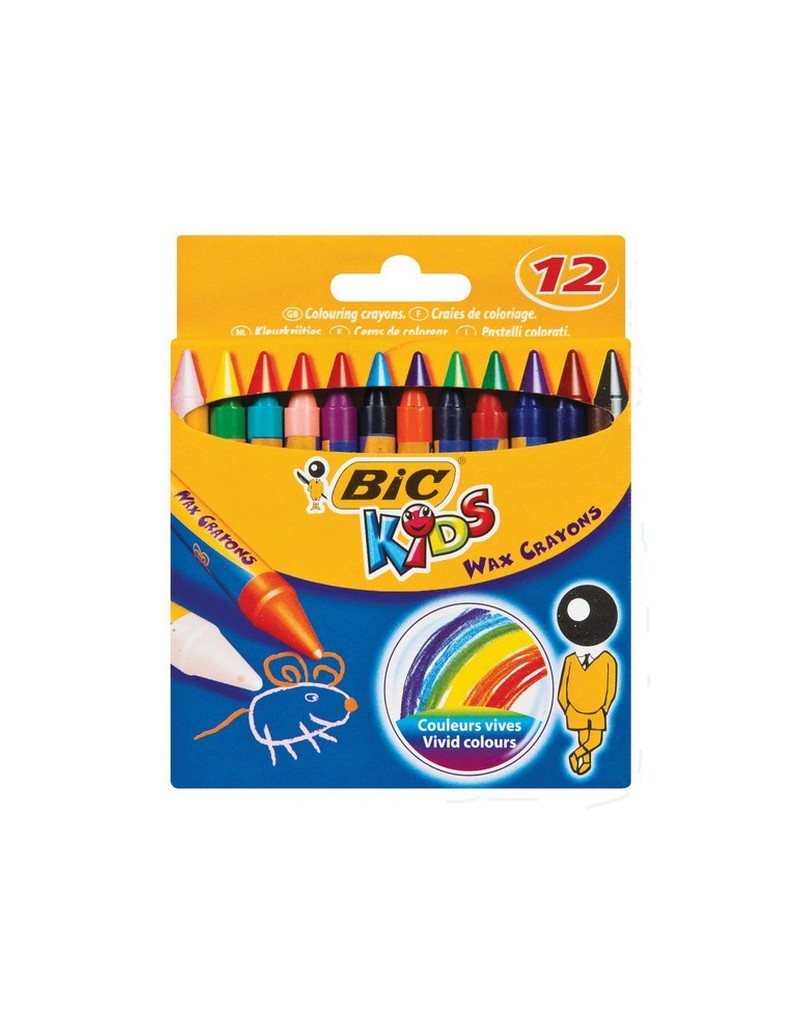 pastel bic kids wax crayon bx12 mea 3086126616834