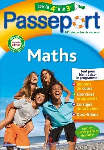 9782017148357 passeport maths de la 4e a la 3e