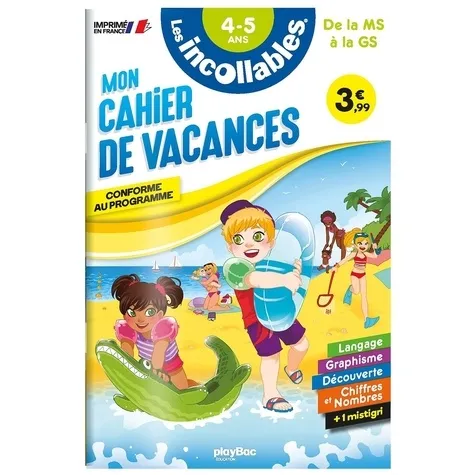 9782809683851 mon cahier de vacances de la ms a la gs