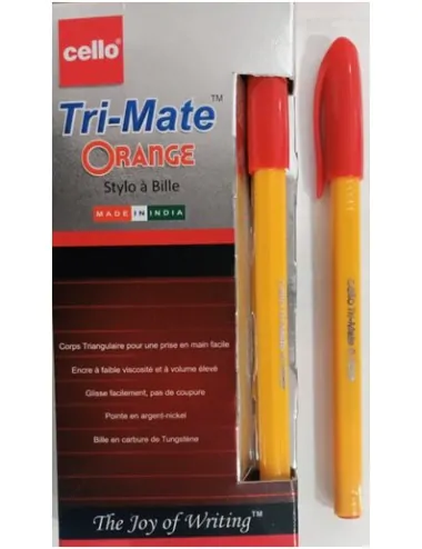 stylo trimate orange cello red