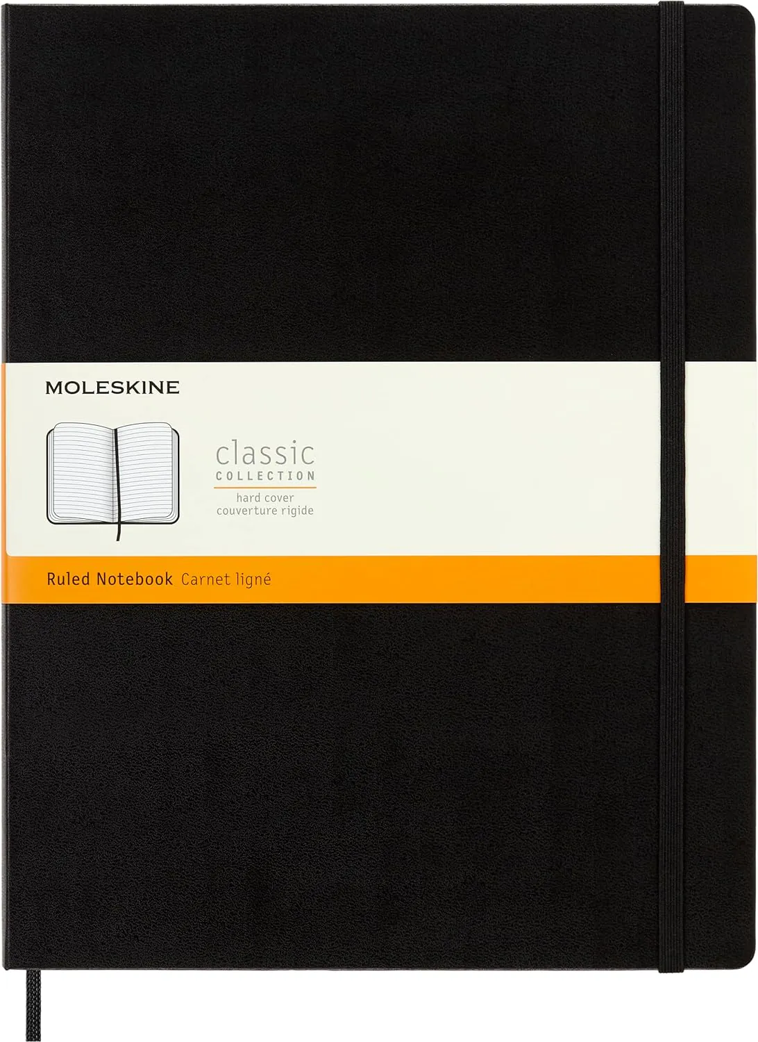 Moleskine Classic Notebook Hard Cover XXL 8 5 x 11 RuledLined Black 192 Pages