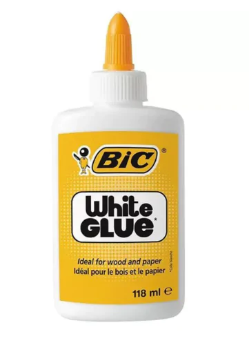 bottle of white liquid glue - Bic 118ml 